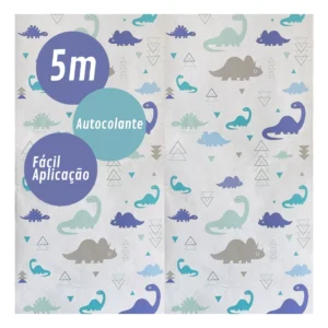 5m Papel De Parede Quarto Infantil Adesivo Dinossauro