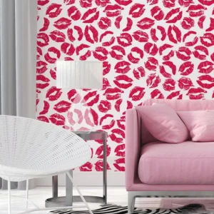 Adesivo Decorativo Papel De Parede Batom Vermelho