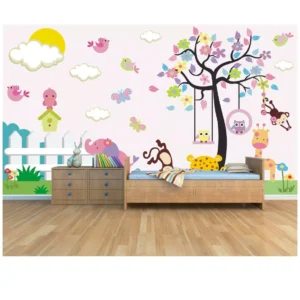 Adesivo Infantil Papel De Parede Zoo 2,67 X 1,20m Safari M07