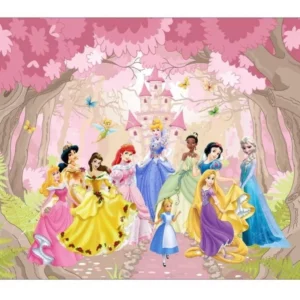 Adesivo Papel De Parede Decorativo Princesas Barbie 9m²