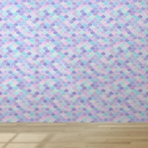 Adesivo Papel De Parede Infantil Rosa Lilas Azul Bb 12m