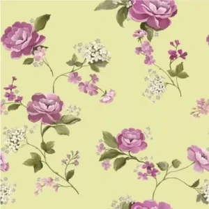 Comprar Papel De Parede Casabella Flores Verde E Roxo 105-2