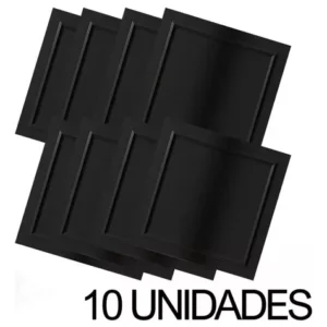 Kit 10 Placas 3d Boiserie Black Papel De Parede Alto-relevo