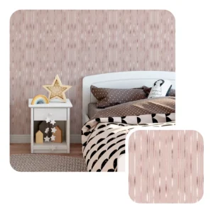 Kit 13x Papel De Parede Vinil Quarto Teen Linhas Rosa 2.5m