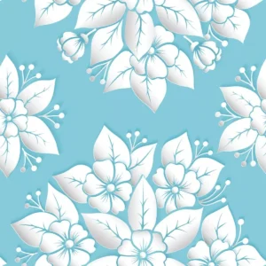 Kit 3 Papel De Parede Floral Delicado Azul Tiffany 2 Metros