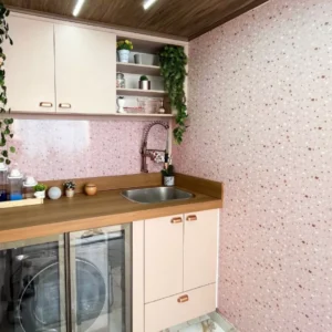 Lindo Papel De Parede Granilite Terrazzo Romântico