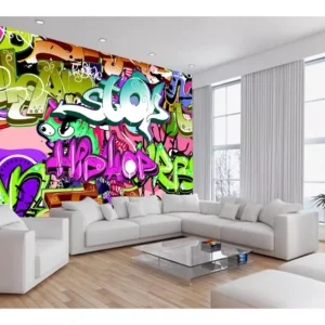 Papel De Parede 3d Arte Graffiti Mural Grafite 7,5m² Tra40