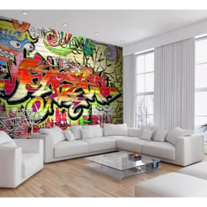 Papel De Parede 3d Arte Graffiti Mural Grafite 7,5m² Tra46