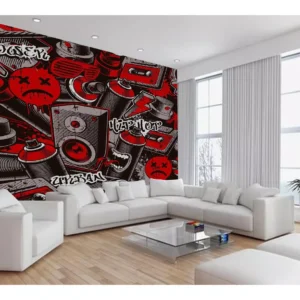 Papel De Parede 3d Arte Graffiti Mural Grafite 7,5m² Tra47