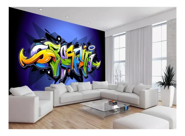 Papel De Parede 3d Arte Graffiti Mural Grafite 7,5m² Tra51