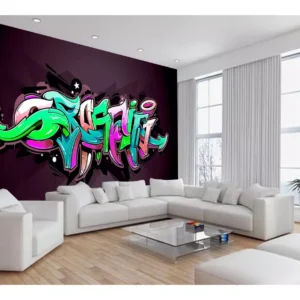 Papel De Parede 3d Arte Graffiti Mural Grafite 7,5m² Tra67