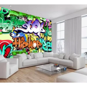 Papel De Parede 3d Arte Graffiti Mural Grafite 7,5m² Tra71