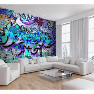 Papel De Parede 3d Arte Graffiti Mural Grafite 7,5m² Tra77