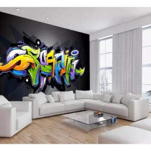 Papel De Parede 3d Arte Graffiti Mural Grafite 7,5m² Tra82