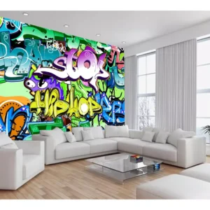 Papel De Parede 3d Arte Graffiti Mural Grafite 7,5m² Tra88