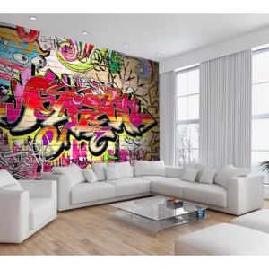 Papel De Parede 3d Arte Graffiti Mural Grafite 7,5m² Tra92