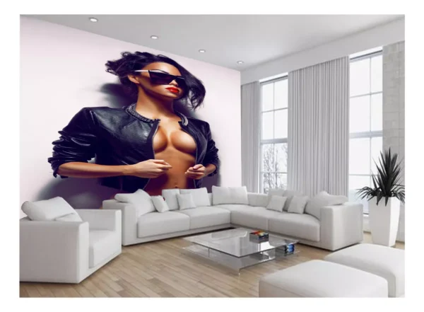 Papel De Parede 3d Arte Mulher Sexy Lingerie 7,5m² Tra151