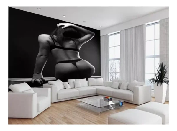 Papel De Parede 3d Arte Mulher Sexy Lingerie 7,5m² Tra164