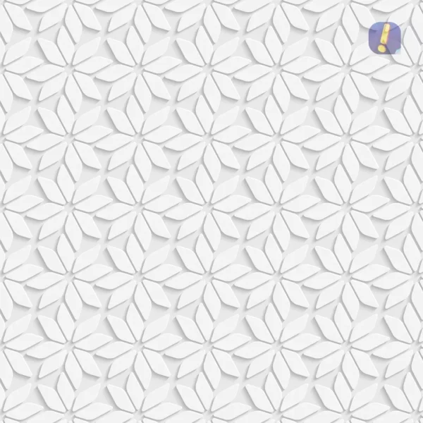 Papel De Parede 3d Branco Lavável Flores Sala - Rolo Com 3m