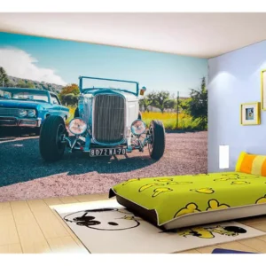 Papel De Parede 3d Carro Antigo Hot Rod Custom 7,5m² Cxr52