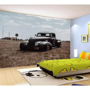 Papel De Parede 3d Carro Antigo Hot Rod Custom 7,5m² Cxr59