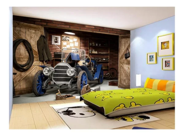 Papel De Parede 3d Carro Antigo Hot Rod Custom 7,5m² Cxr79