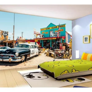 Papel De Parede 3d Carro Antigo Hot Rod Custom 7,5m² Cxr94