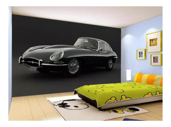 Papel De Parede 3d Carro Antigo Jaguar E Type 7,5m² Cxr66