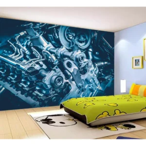 Papel De Parede 3d Carro Antigo Motor V8 Mural 7,5m² Cxr88