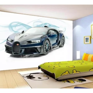 Papel De Parede 3d Carro Bugatti Chiron Pista 7,5m² Car24