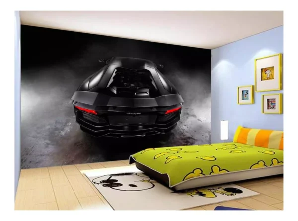 Papel De Parede 3d Carro Lamborghini Elemento 7,5m² Car173