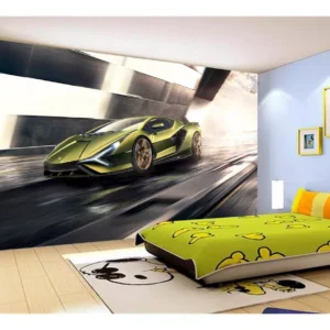 Papel De Parede 3d Carro Lamborghini V12 Sian 7,5m² Car214