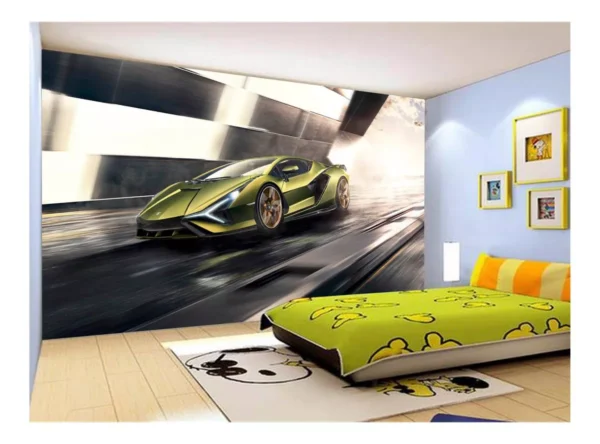 Papel De Parede 3d Carro Lamborghini V12 Sian 7,5m² Car214