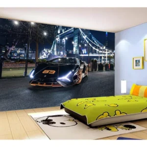 Papel De Parede 3d Carro Lamborghini V12 Sian 7,5m² Car217