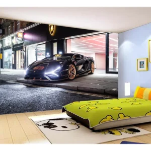 Papel De Parede 3d Carro Lamborghini V12 Sian 7,5m² Car218