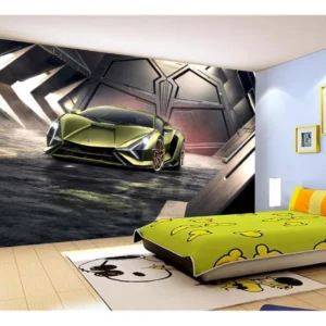 Papel De Parede 3d Carro Lamborghini V12 Sian 7,5m² Car219