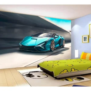 Papel De Parede 3d Carro Lamborghini V12 Sian 7,5m² Car220