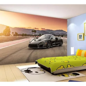 Papel De Parede 3d Carro Mc Laren Pista Super 7,5m² Car243