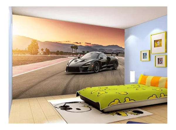 Papel De Parede 3d Carro Mc Laren Pista Super 7,5m² Car243