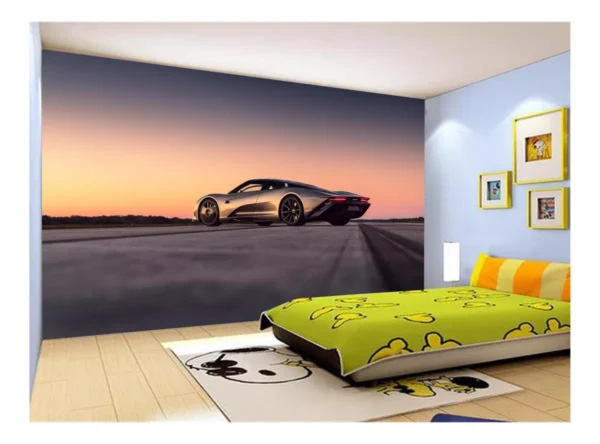 Papel De Parede 3d Carro Mc Laren Pista Super 7,5m² Car244