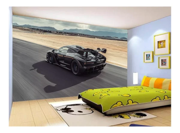 Papel De Parede 3d Carro Mc Laren Pista Super 7,5m² Car246