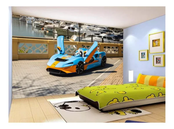 Papel De Parede 3d Carro Mc Laren Pista Super 7,5m² Car249