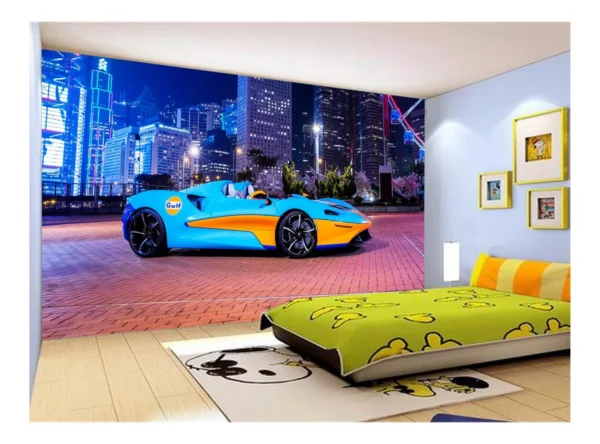 Papel De Parede 3d Carro Mc Laren Pista Super 7,5m² Car251