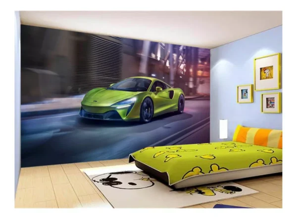 Papel De Parede 3d Carro Mc Laren Pista Super 7,5m² Car252