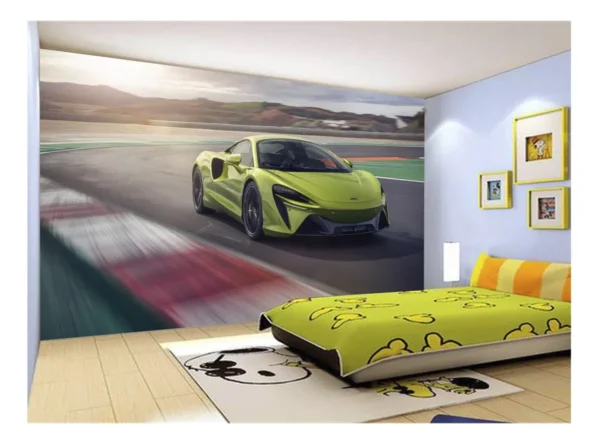 Papel De Parede 3d Carro Mc Laren Pista Super 7,5m² Car253