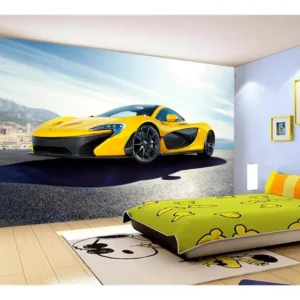 Papel De Parede 3d Carro Mc Laren Pista Super 7,5m² Car254