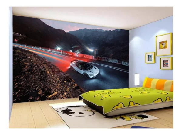 Papel De Parede 3d Carro Mc Laren Pista Super 7,5m² Car255