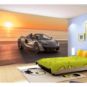 Papel De Parede 3d Carro Mc Laren Pista Super 7,5m² Car256