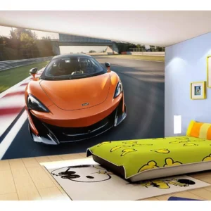 Papel De Parede 3d Carro Mc Laren Pista Super 7,5m² Car259