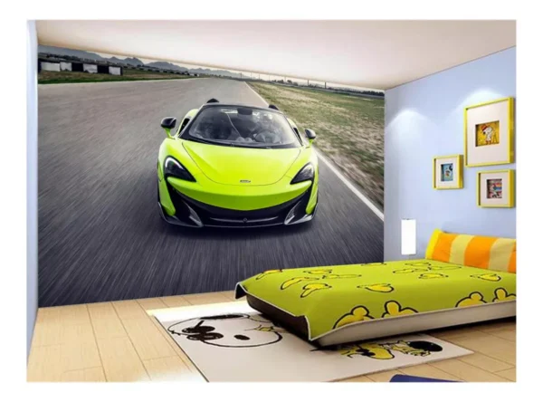 Papel De Parede 3d Carro Mc Laren Pista Super 7,5m² Car265